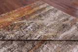Modern Hand Knotted Wool & Silk Rug - 9' 0" X 12' 2" - Golden Nile