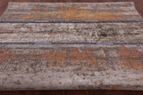 Modern Hand Knotted Wool & Silk Rug - 9' 0" X 12' 2" - Golden Nile