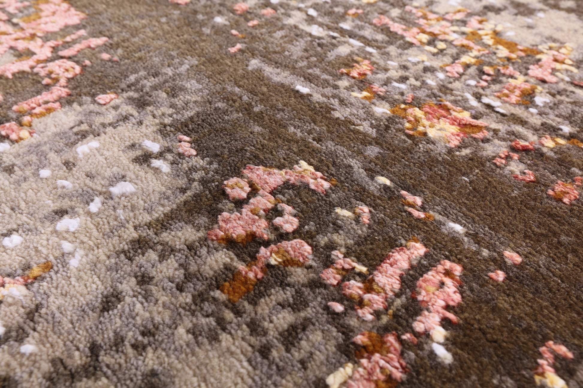 Modern Hand Knotted Wool & Silk Rug - 9' 0" X 12' 2" - Golden Nile