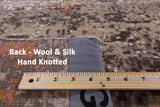 Modern Hand Knotted Wool & Silk Rug - 9' 0" X 12' 2" - Golden Nile