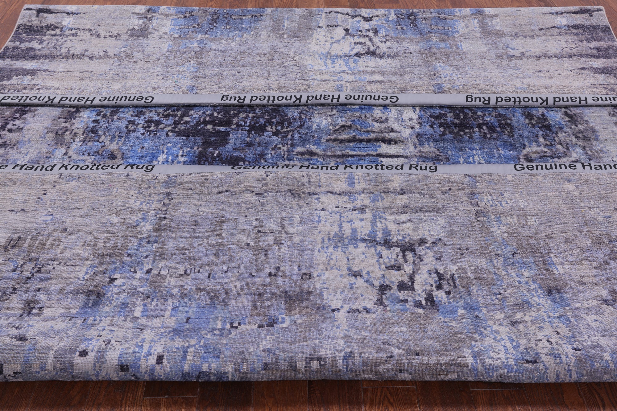 Modern Hand Knotted Wool & Silk Rug - 8' 10" X 12' 0" - Golden Nile