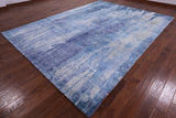 Contemporary Hand Knotted Wool & Silk Rug - 8' 11" X 12' 1" - Golden Nile