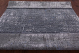 Grey Contemporary Hand Knotted Wool & Silk Rug - 7' 11" X 10' 0" - Golden Nile