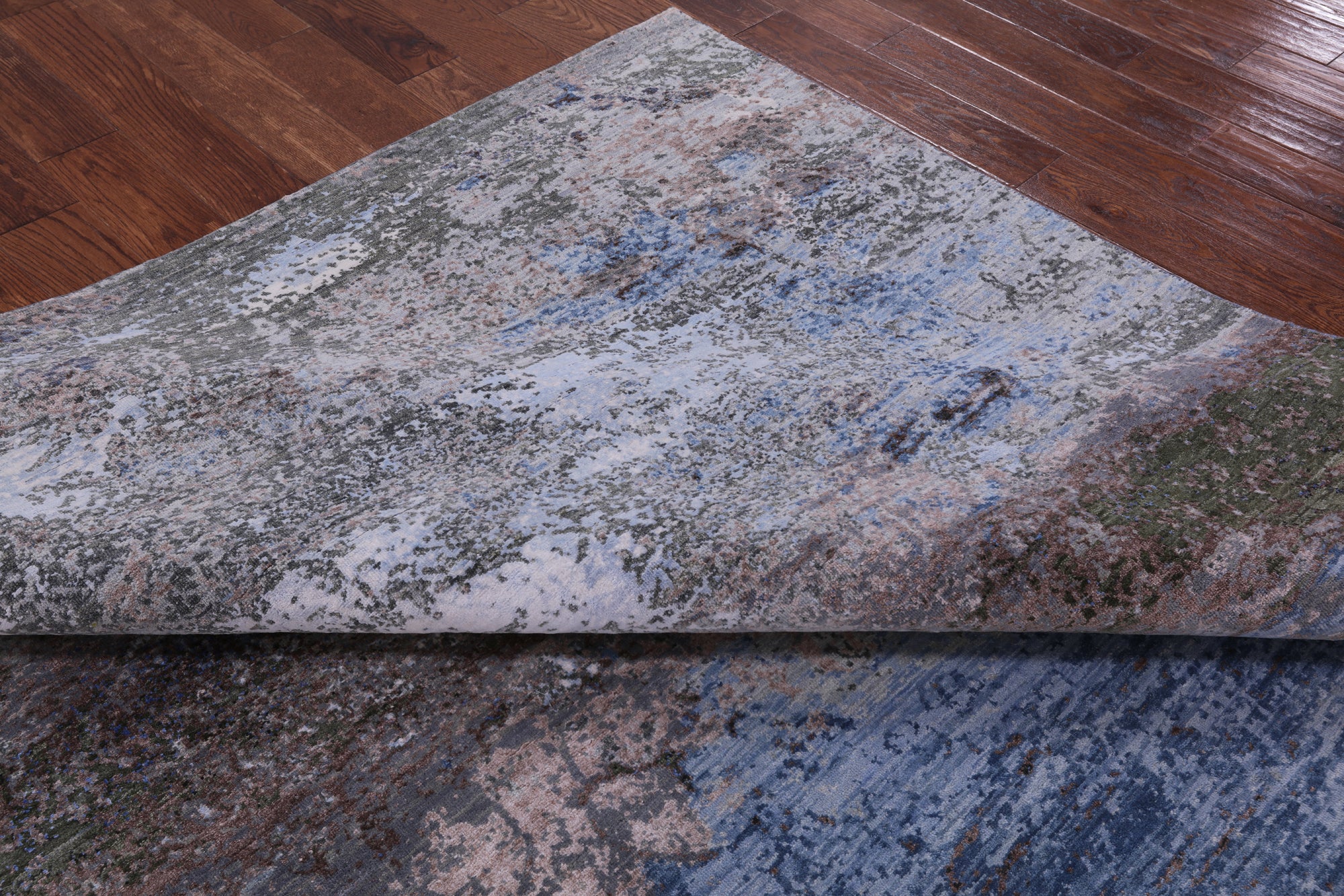 Modern Hand Knotted Wool & Silk Rug - 7' 11" X 10' 1" - Golden Nile