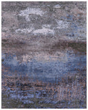 Modern Hand Knotted Wool & Silk Rug - 7' 11" X 10' 1" - Golden Nile