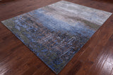 Modern Hand Knotted Wool & Silk Rug - 7' 11" X 10' 1" - Golden Nile