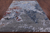 Modern Hand Knotted Wool & Silk Rug - 8' 0" X 10' 1" - Golden Nile