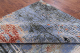 Contemporary Handmade Wool & Silk Urban Design Rug - 8' 0" X 9' 11" - Golden Nile
