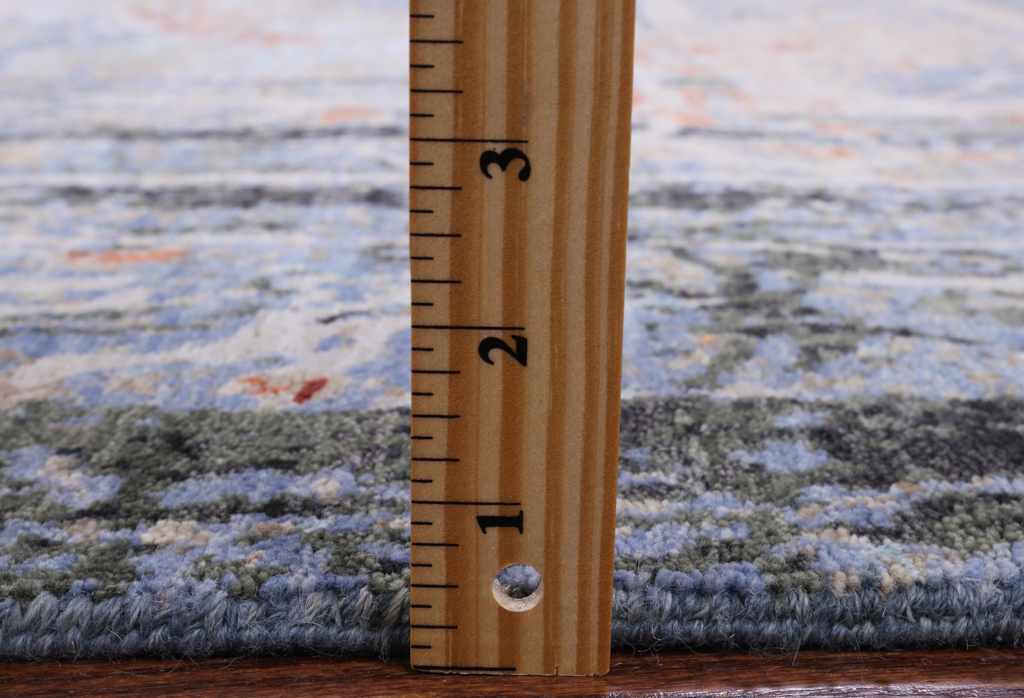 Contemporary Handmade Wool & Silk Urban Design Rug - 8' 0" X 9' 11" - Golden Nile