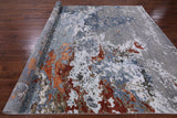 Contemporary Handmade Wool & Silk Rug - 8' 0" X 10' 1" - Golden Nile
