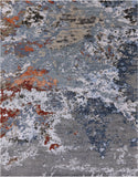 Contemporary Handmade Wool & Silk Rug - 8' 0" X 10' 1" - Golden Nile