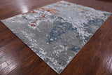 Contemporary Handmade Wool & Silk Rug - 8' 0" X 10' 1" - Golden Nile
