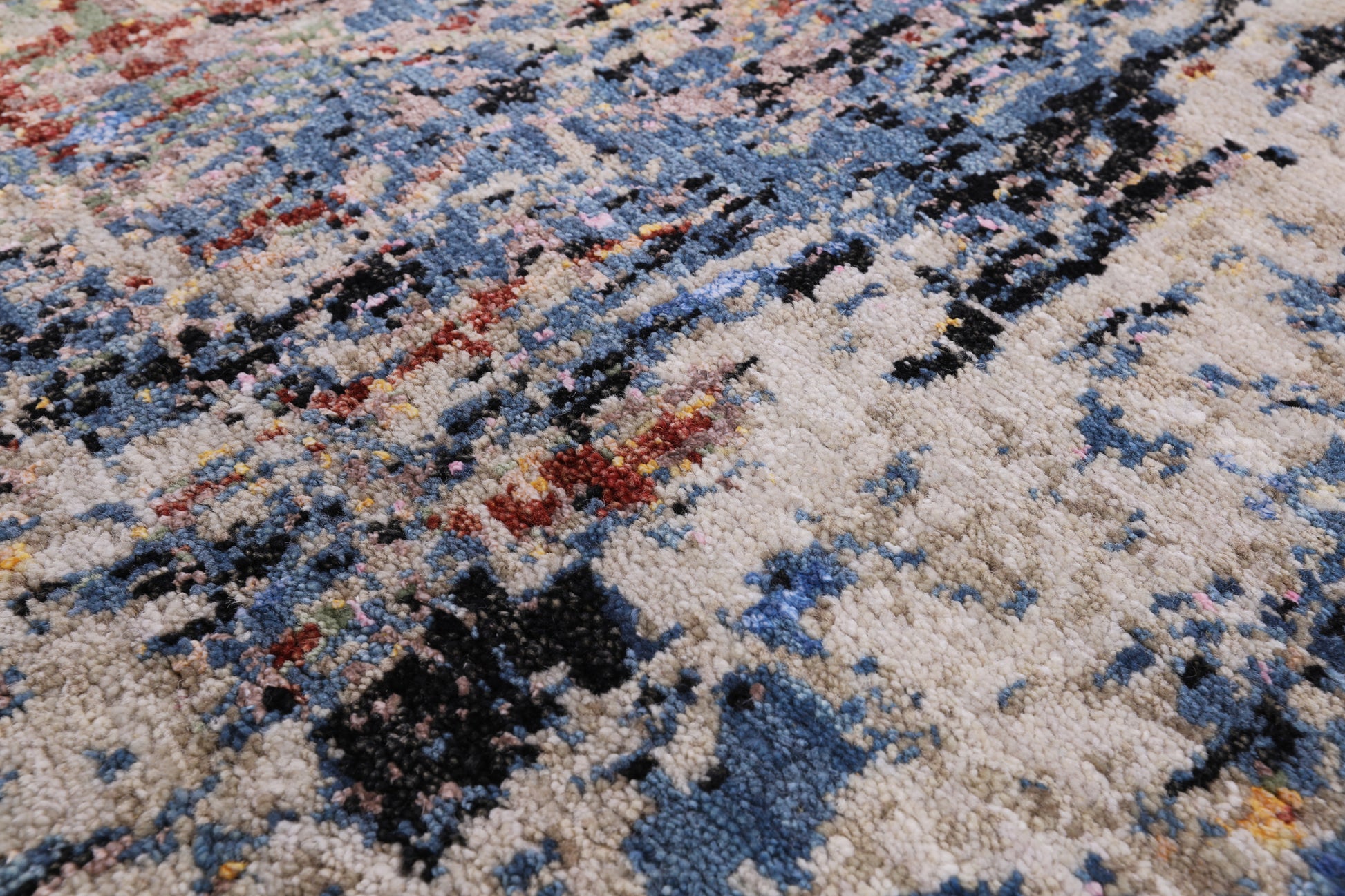 Contemporary Handmade Wool & Silk Rug - 5' 10" X 8' 11" - Golden Nile