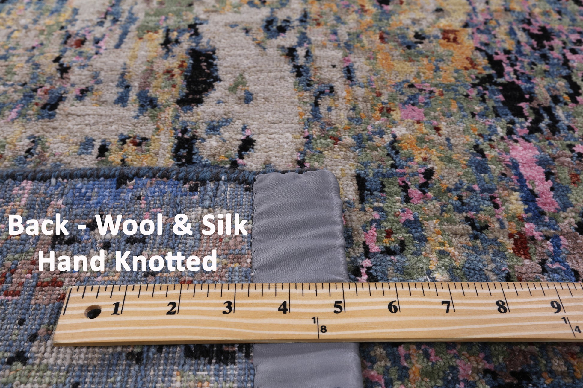 Contemporary Handmade Wool & Silk Rug - 5' 10" X 8' 11" - Golden Nile