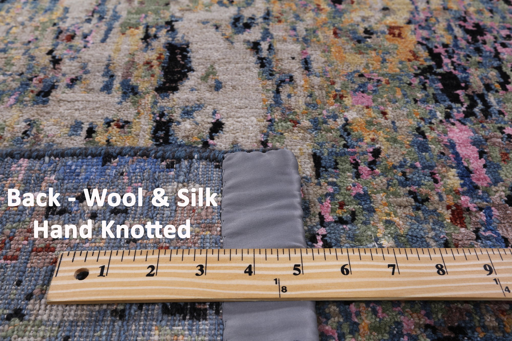 Contemporary Handmade Wool & Silk Rug - 5' 10" X 8' 11" - Golden Nile