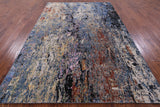 Contemporary Handmade Wool & Silk Rug - 5' 10" X 8' 11" - Golden Nile