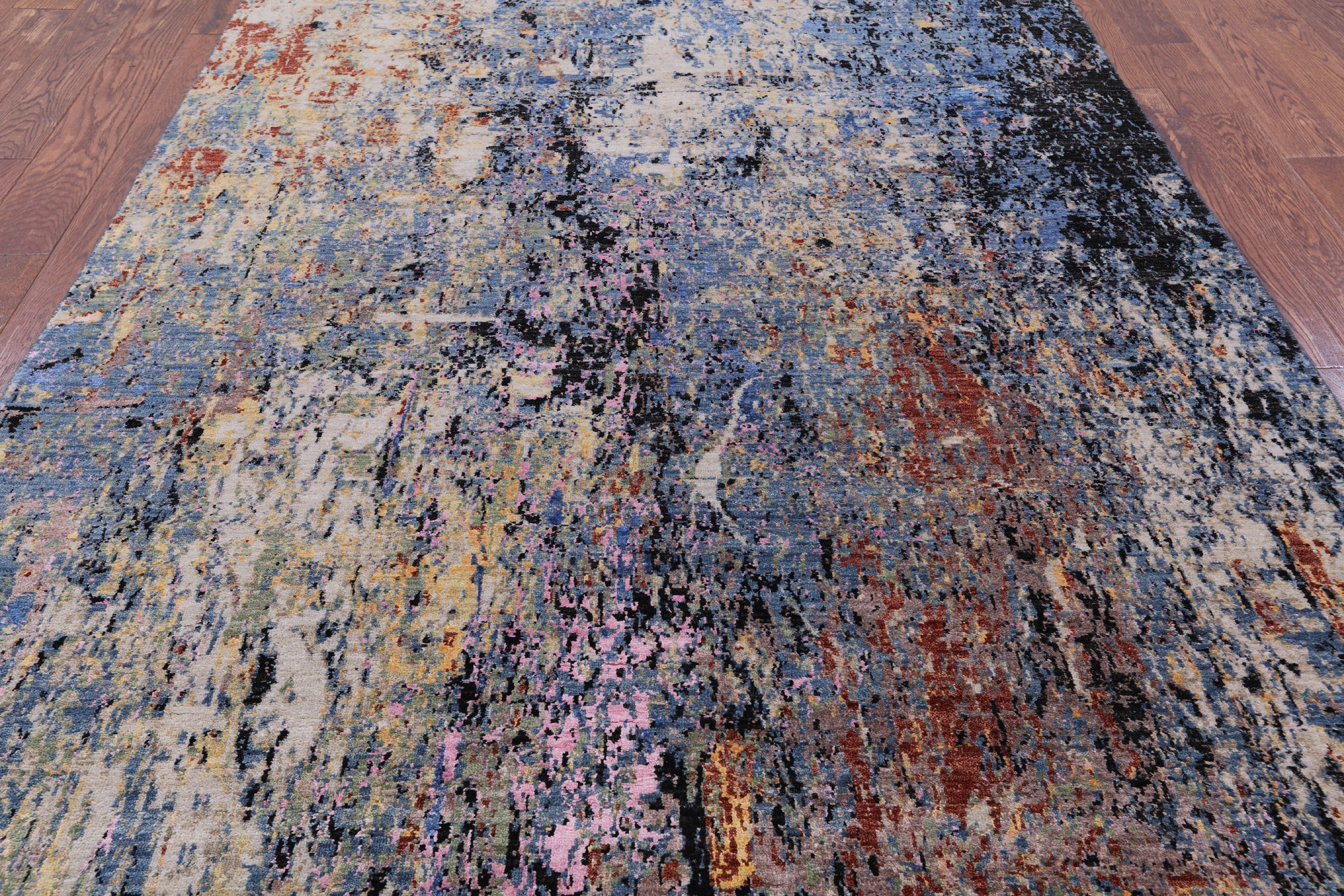Contemporary Handmade Wool & Silk Rug - 5' 10" X 8' 11" - Golden Nile