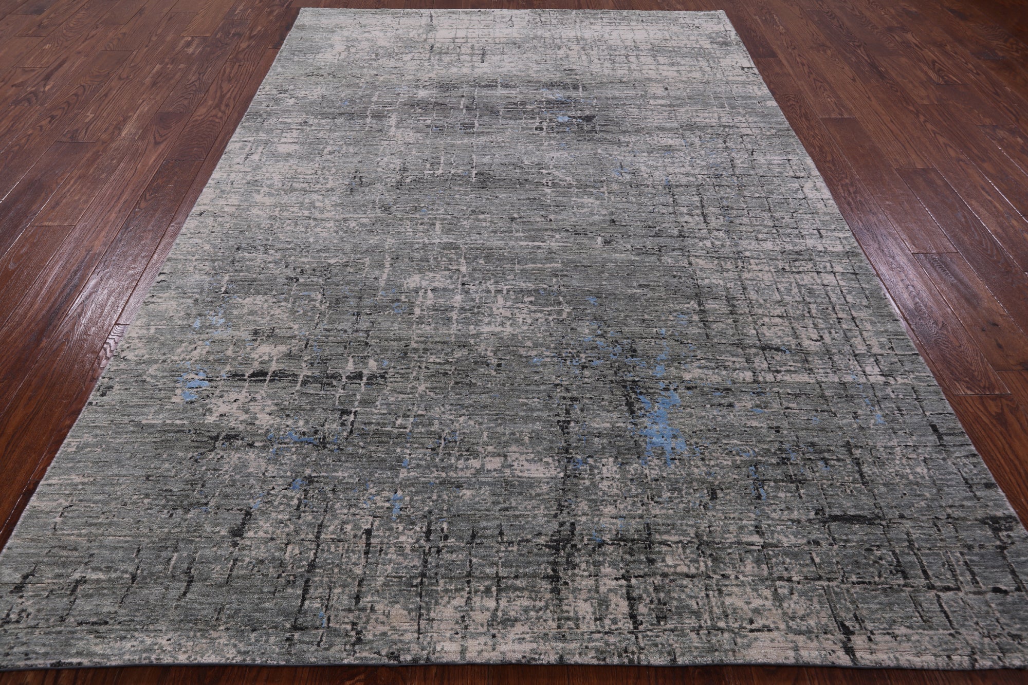 Modern Hand Knotted Wool & Silk Rug - 6' 2" X 9' 0" - Golden Nile
