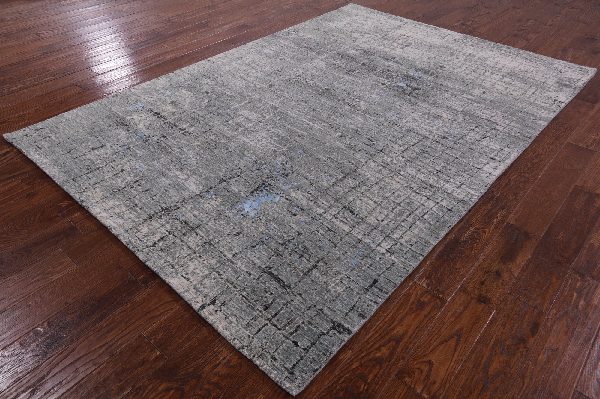 Modern Hand Knotted Wool & Silk Rug - 6' 2" X 9' 0" - Golden Nile