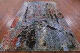 Modern Hand Knotted Wool & Silk Rug - 6' 1" X 9' 1" - Golden Nile