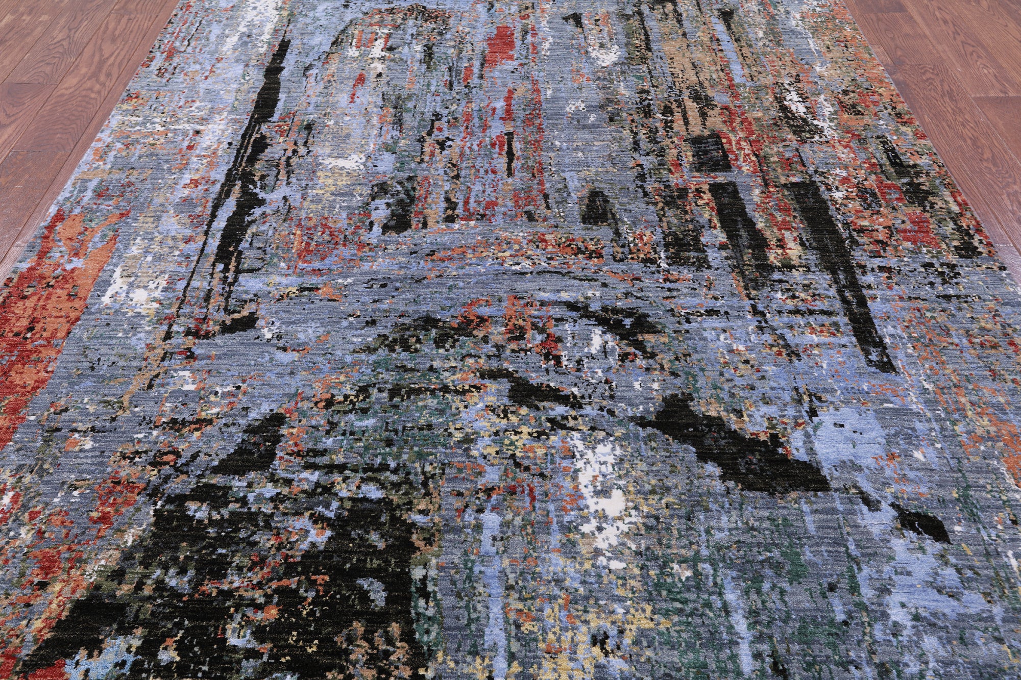 Modern Hand Knotted Wool & Silk Rug - 6' 1" X 9' 1" - Golden Nile