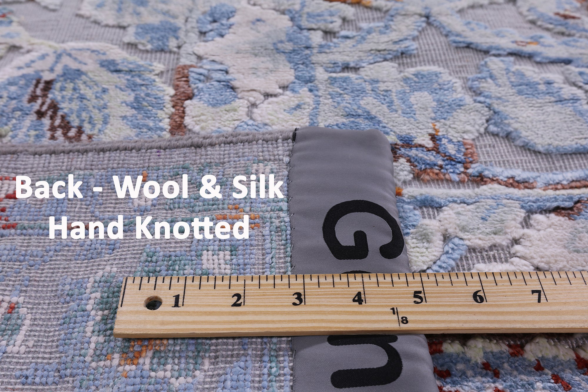 Modern Handmade Wool & Silk Rug - 9' 0" X 12' 0" - Golden Nile