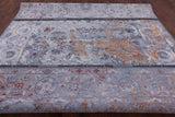 Modern Handmade Wool & Silk Rug - 9' 0" X 12' 0" - Golden Nile