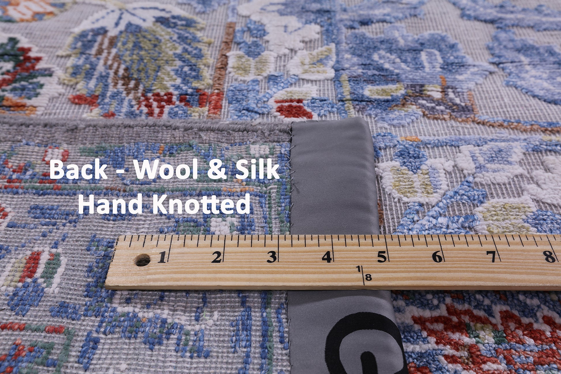 Modern Hand Knotted Wool & Silk Rug - 9' 0" X 12' 0" - Golden Nile
