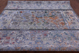 Modern Hand Knotted Wool & Silk Rug - 9' 0" X 12' 0" - Golden Nile