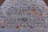Modern Hand Knotted Wool & Silk Rug - 9' 0" X 12' 0" - Golden Nile