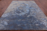 Modern Hand Knotted Wool & Silk Rug - 9' 0" X 11' 11" - Golden Nile