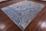 Modern Hand Knotted Wool & Silk Rug - 9' 0" X 11' 11" - Golden Nile
