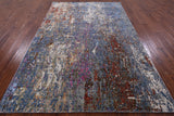 Modern Hand Knotted Wool & Silk Rug - 6' 0" X 9' 0" - Golden Nile