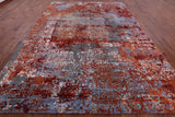 Contemporary Hand Knotted Wool & Silk Rug - 9' 6" X 13' 4" - Golden Nile