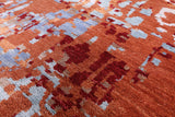 Contemporary Hand Knotted Wool & Silk Rug - 9' 6" X 13' 4" - Golden Nile