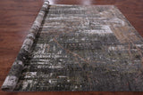 Contemporary Hand Knotted Wool & Silk Vase Design Rug - 10' 1" X 14' 1" - Golden Nile