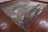 Contemporary Hand Knotted Wool & Silk Vase Design Rug - 10' 1" X 14' 1" - Golden Nile