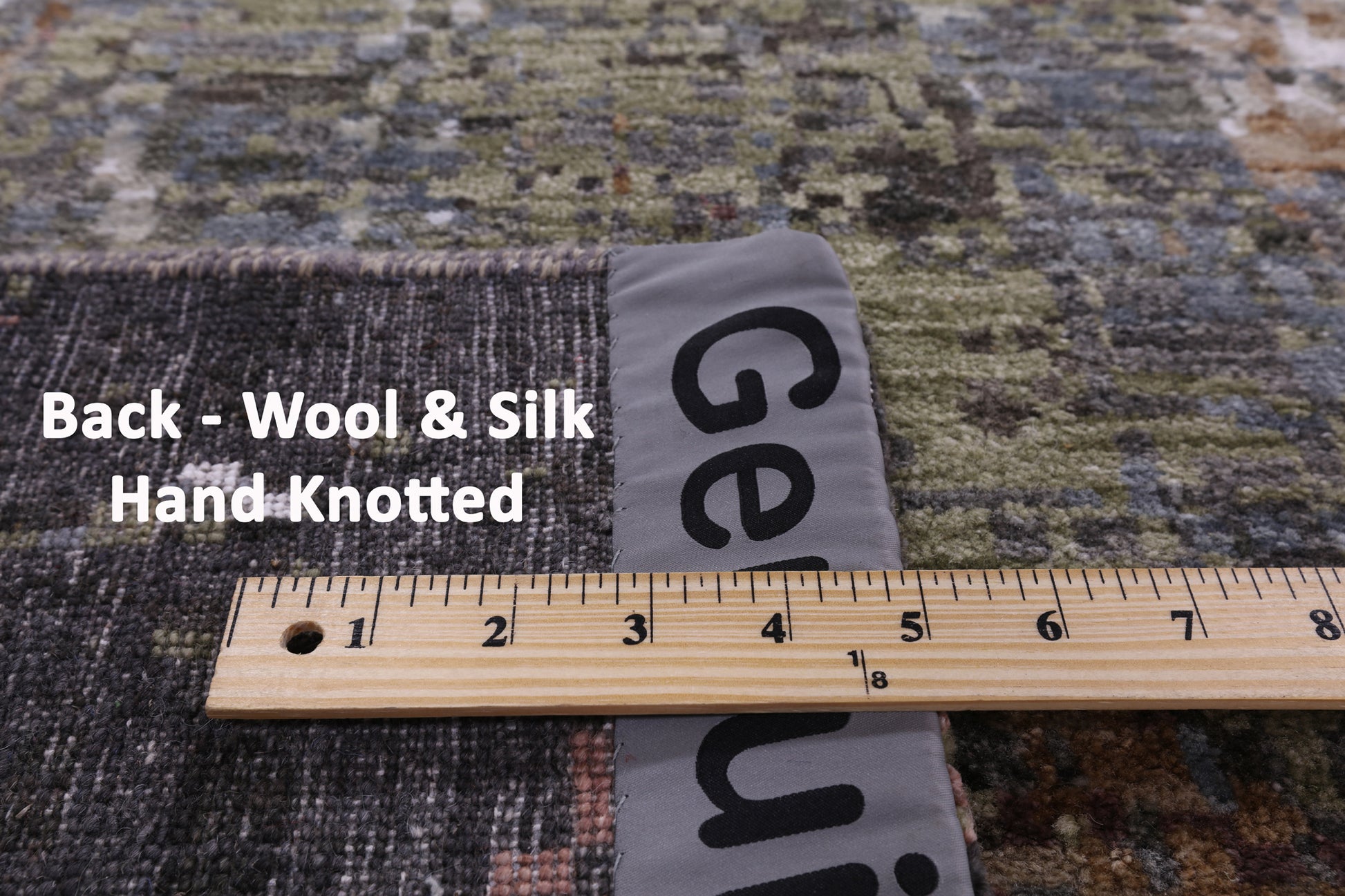 Contemporary Hand Knotted Wool & Silk Vase Design Rug - 10' 1" X 14' 1" - Golden Nile