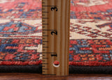 Red Turkmen Ersari Hand Knotted Wool Rug - 8' 5" X 9' 7" - Golden Nile