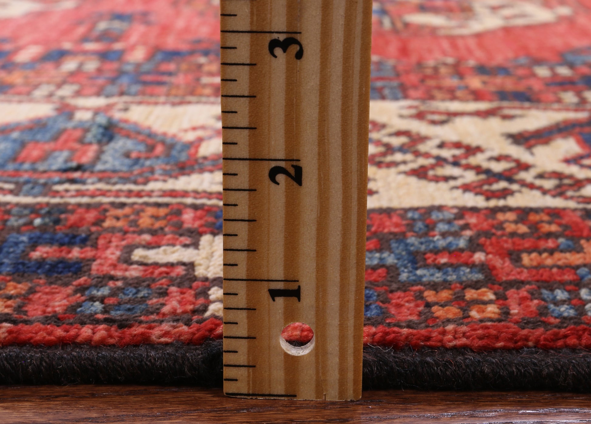 Red Turkmen Ersari Hand Knotted Wool Rug - 8' 5" X 9' 7" - Golden Nile