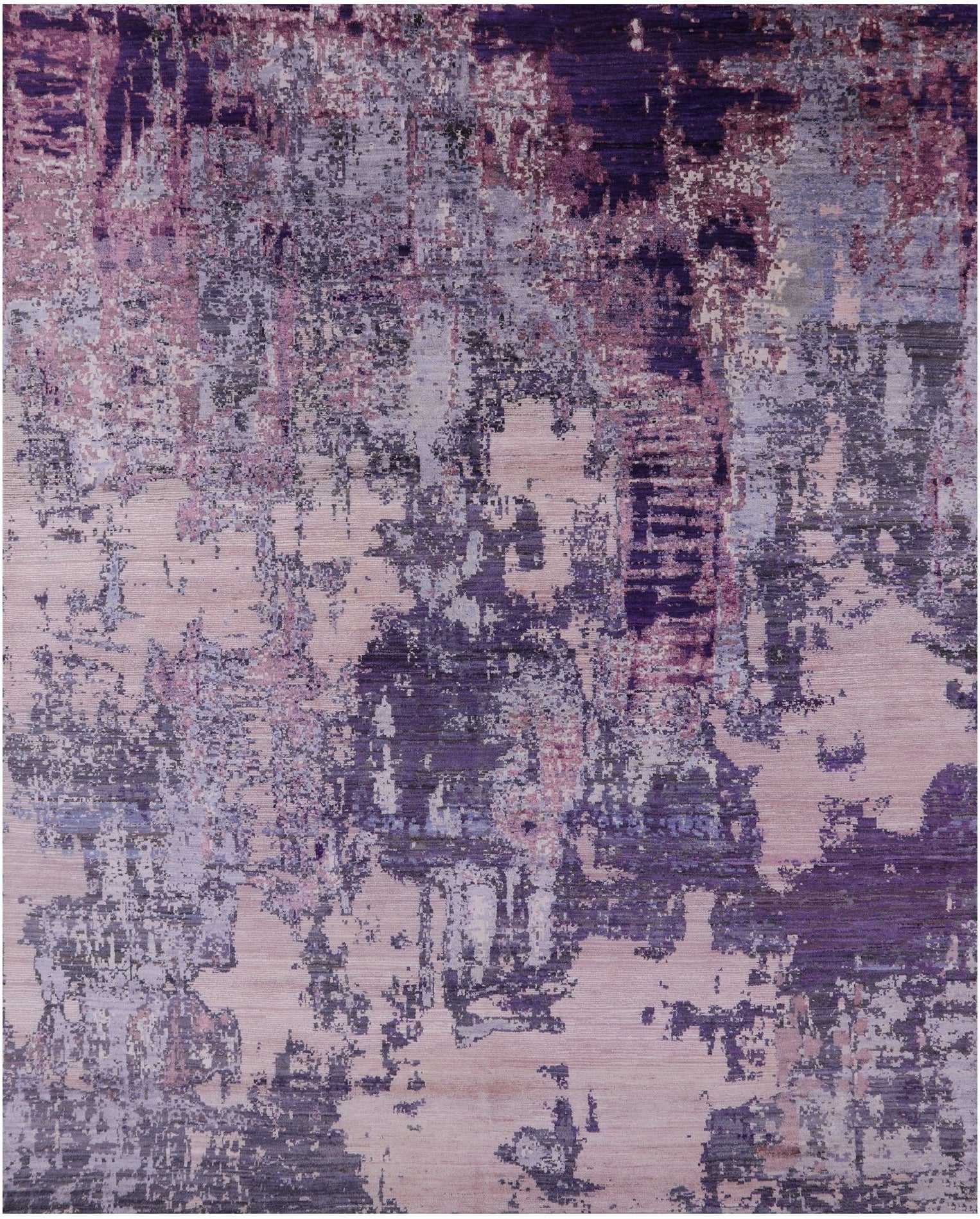 Modern Hand Knotted Wool & Silk Rug - 8' 1" X 10' 0" - Golden Nile