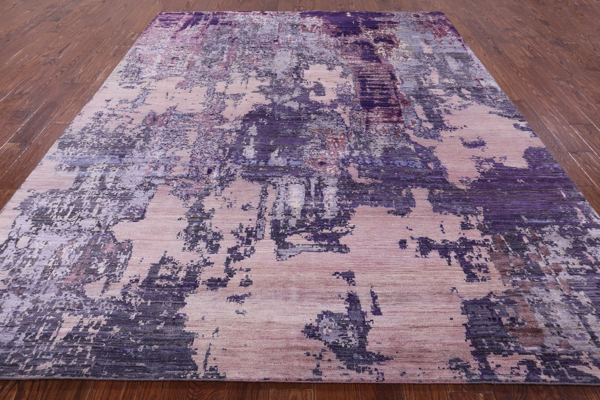 Modern Hand Knotted Wool & Silk Rug - 8' 1" X 10' 0" - Golden Nile