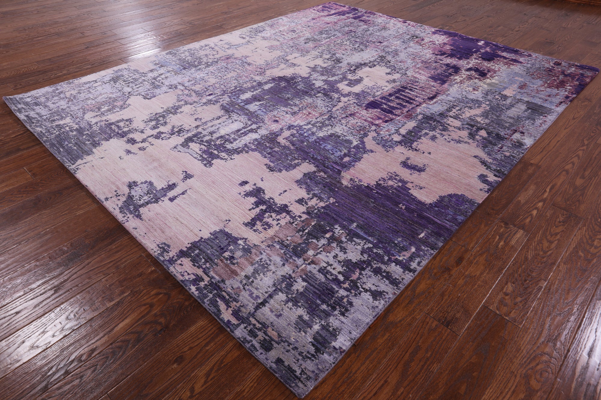 Modern Hand Knotted Wool & Silk Rug - 8' 1" X 10' 0" - Golden Nile