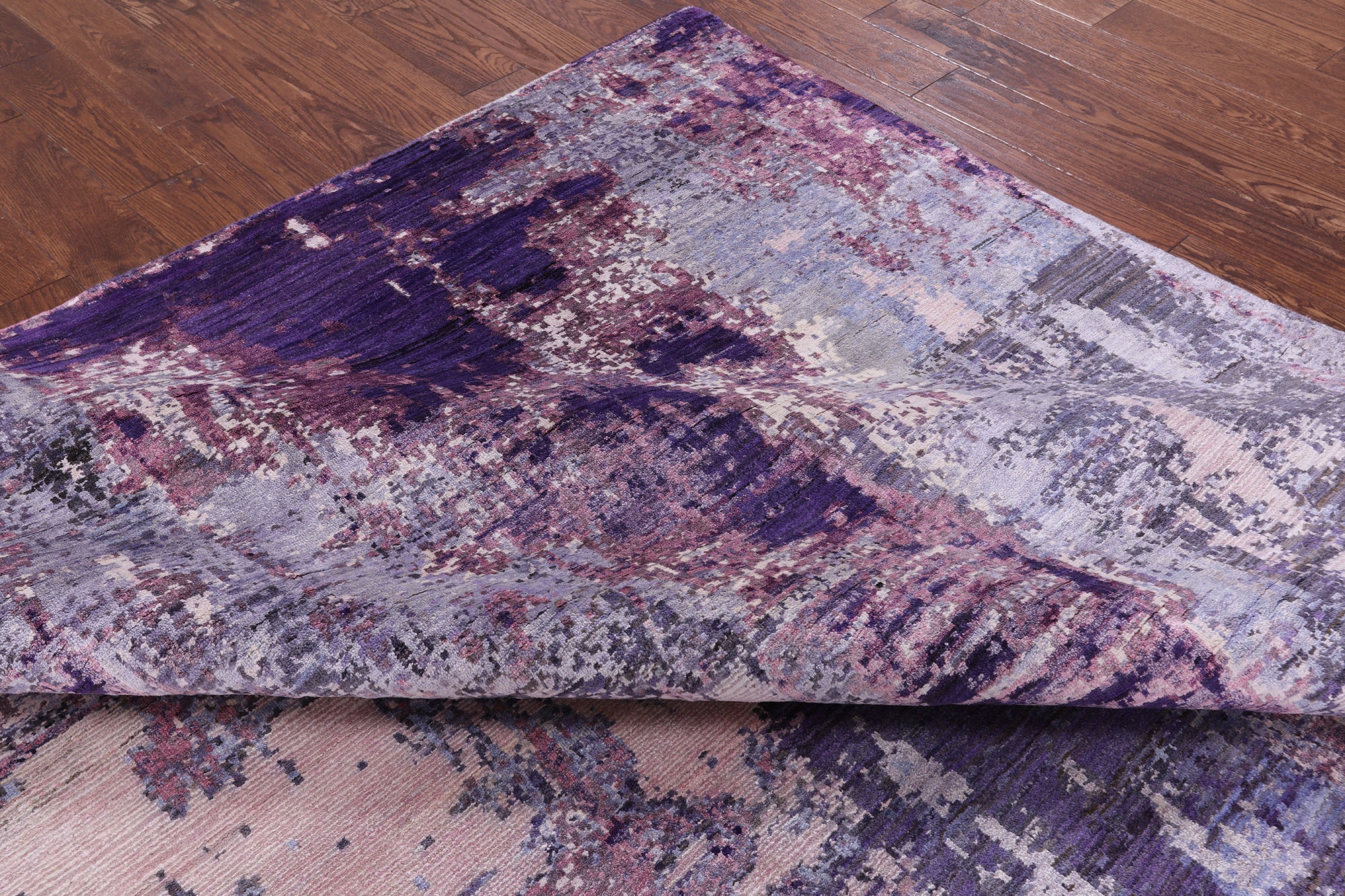 Modern Hand Knotted Wool & Silk Rug - 8' 1" X 10' 0" - Golden Nile