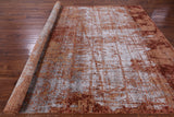 Modern Handmade Wool & Silk Rug - 7' 10" X 10' 1" - Golden Nile