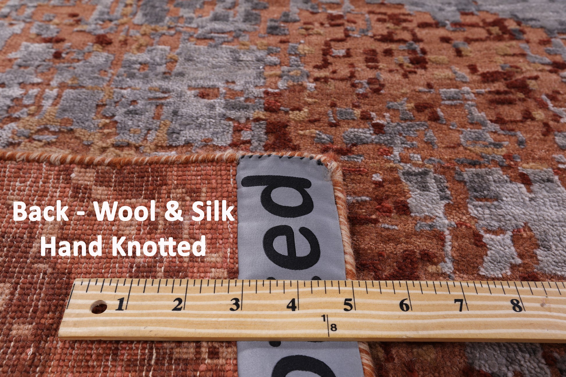 Modern Handmade Wool & Silk Rug - 7' 10" X 10' 1" - Golden Nile