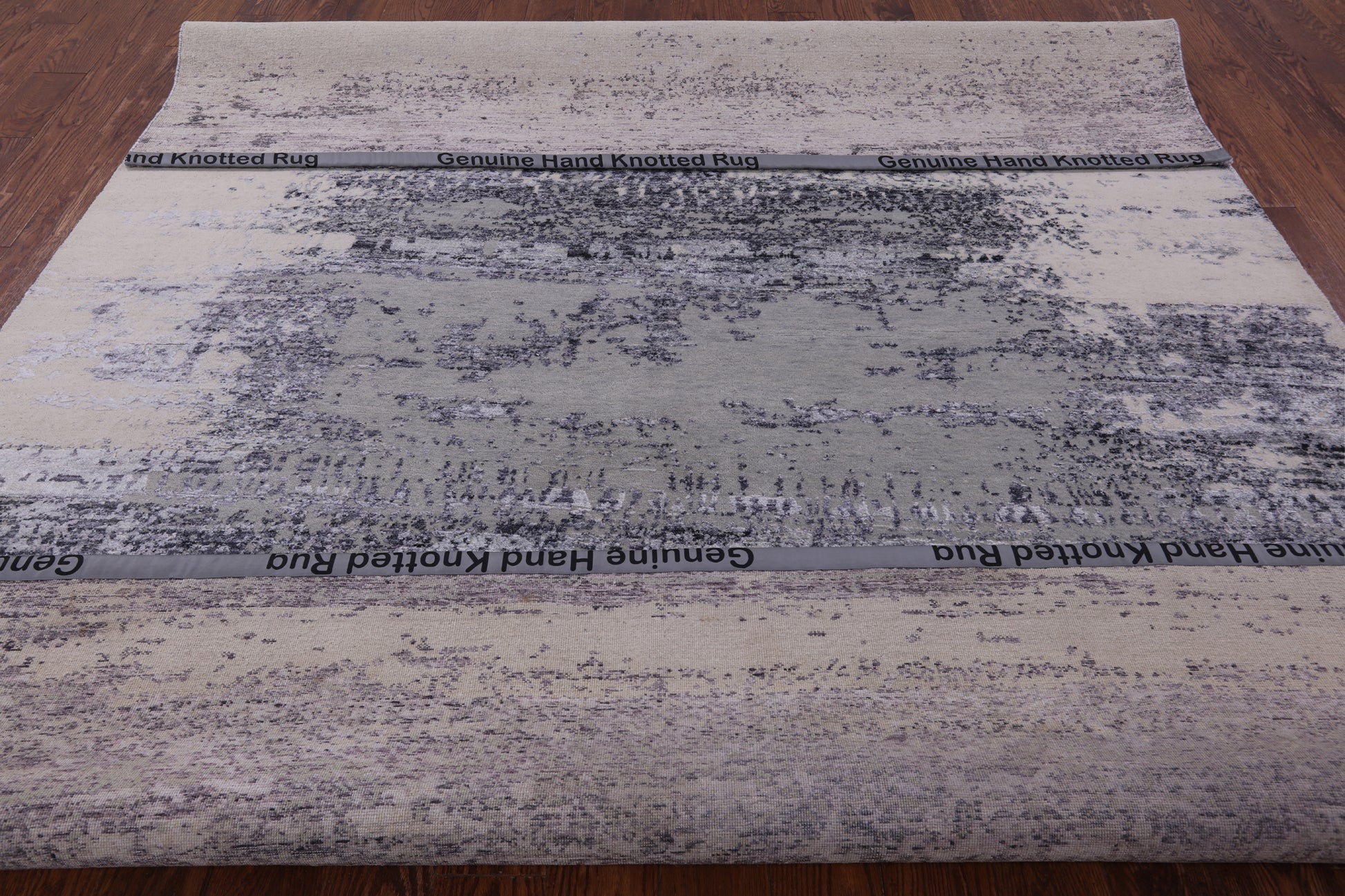 Contemporary Hand Knotted Wool & Silk Rug - 7' 10" X 10' 1" - Golden Nile