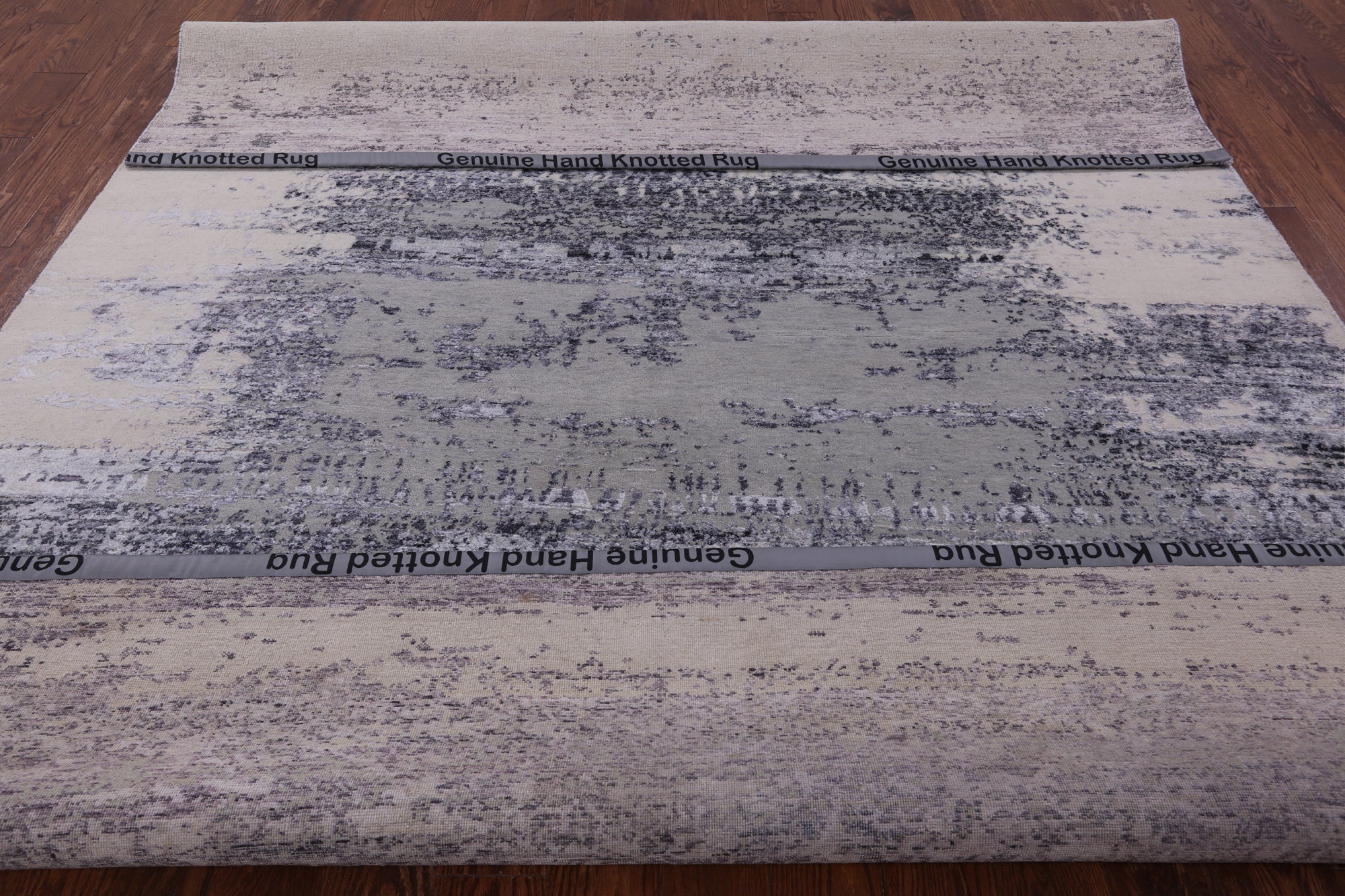 Contemporary Hand Knotted Wool & Silk Rug - 7' 10" X 10' 1" - Golden Nile