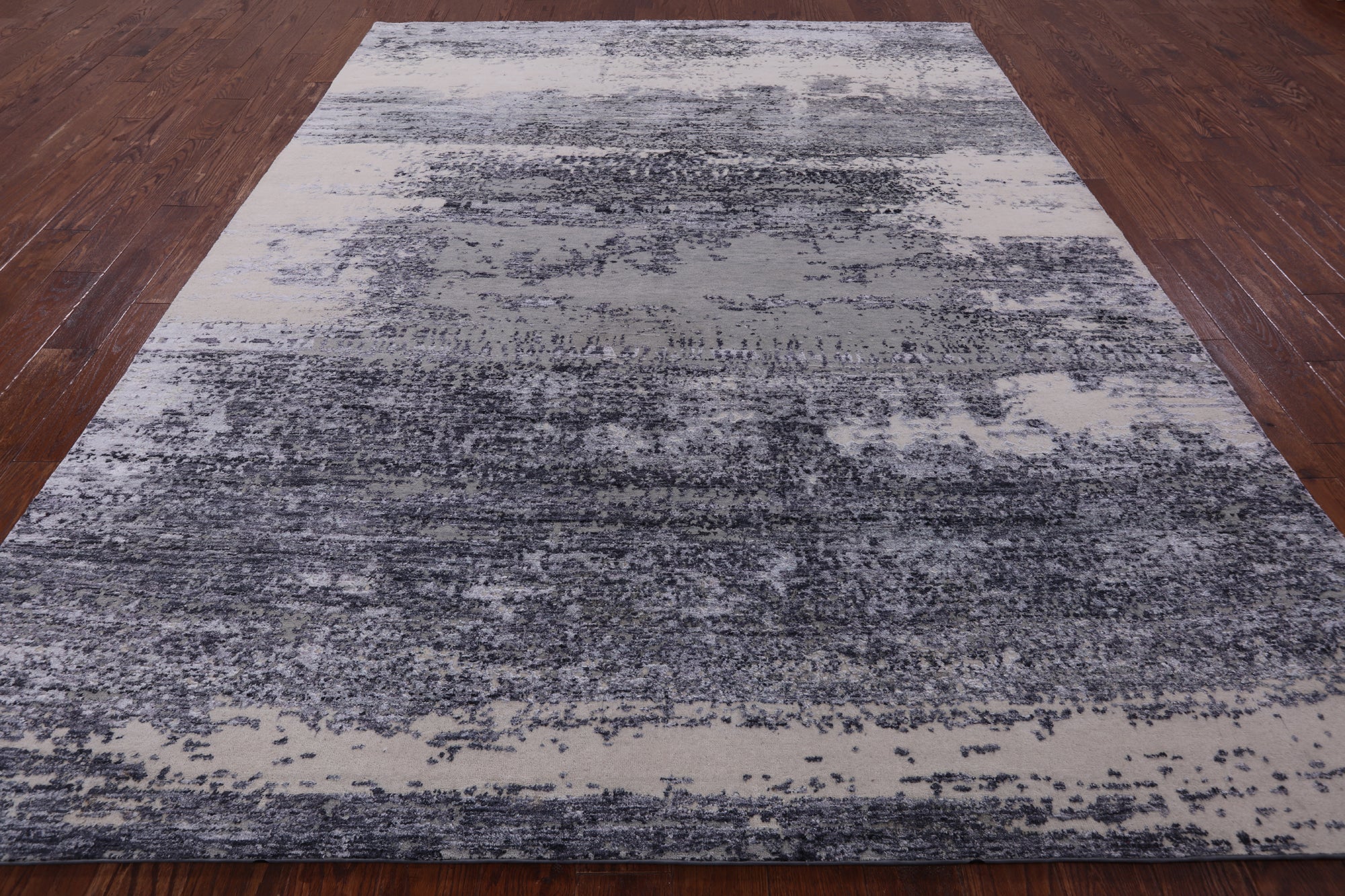 Contemporary Hand Knotted Wool & Silk Rug - 7' 10" X 10' 1" - Golden Nile