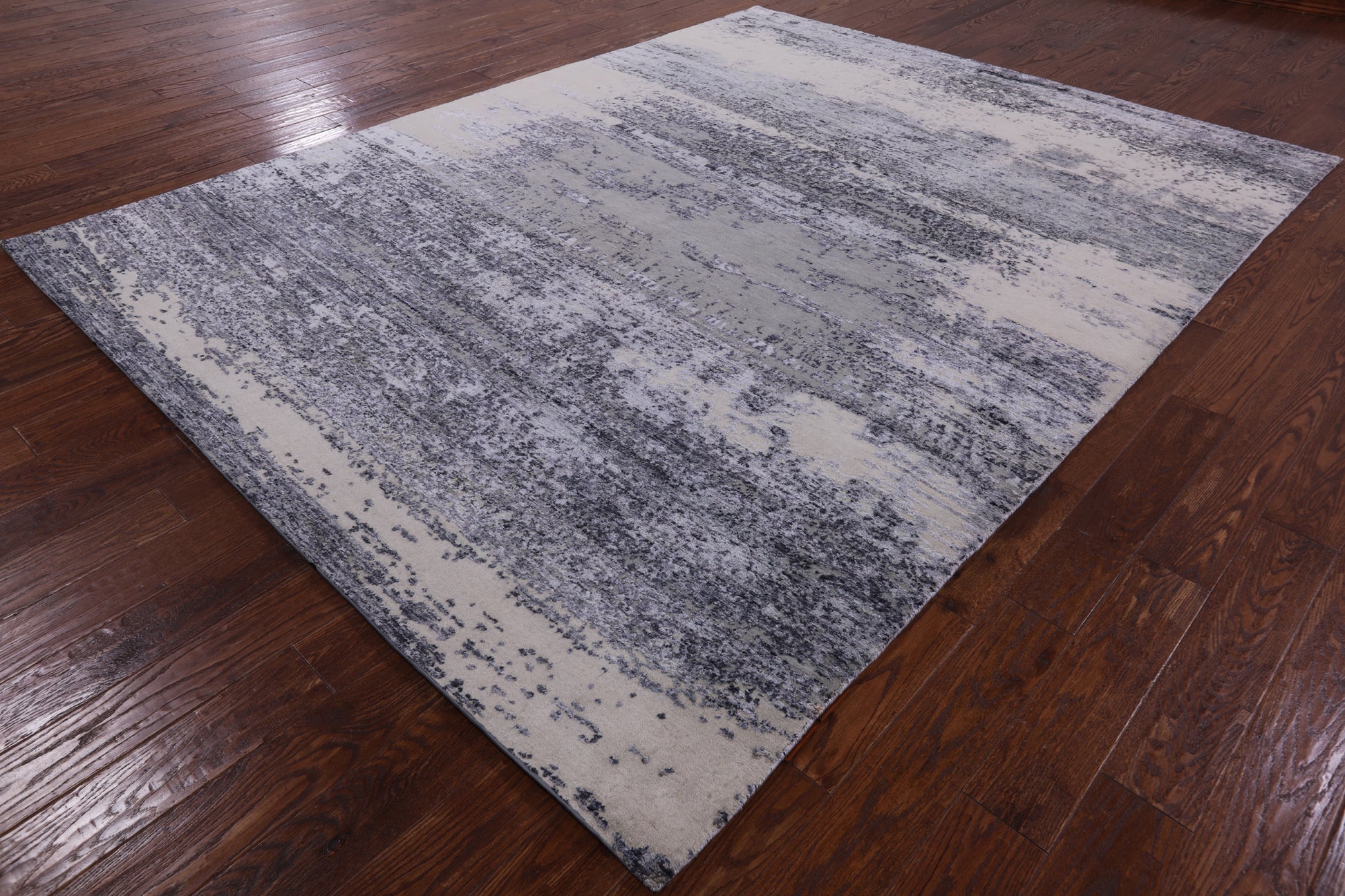 Contemporary Hand Knotted Wool & Silk Rug - 7' 10" X 10' 1" - Golden Nile
